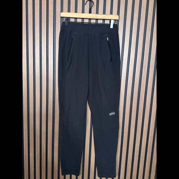 REI Sweatpants S / M x 30 Mens Gray Teddy Fleece Semi-Fitted Adjustable Waist - Picture 1 of 10